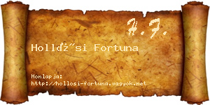 Hollósi Fortuna névjegykártya